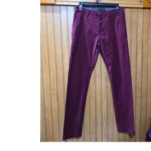 Banana Republic Fulton Skinny Chinos Pants Burgundy‎ Casual Size 29x32